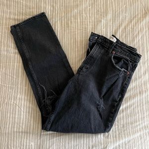 a&f curve love 90’s ultra high rise straight jeans